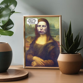 Convite Foto de Mona Lisa Personalizada Engraçado
