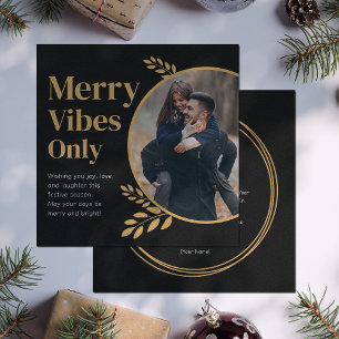 Convite Foto de Natal elegante com vibrações alegres