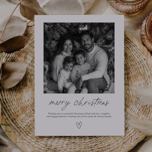Convite Foto de Natal Escrita à Mão Férias