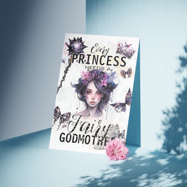 Convite Foto de Proposta de Leitura Gótica (Gothic Fairy Godmother Proposal Photo Invitation)