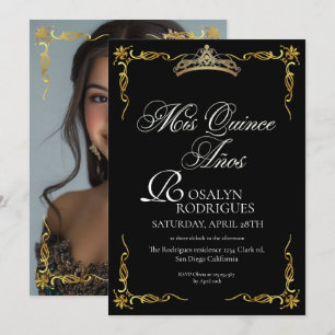 Convite Foto de Quinceanera da Princesa Real