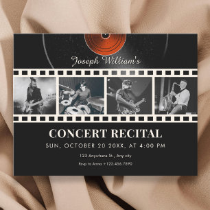 Convite foto de recital de música retrô