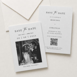 Convite Foto de Save The Date de Casamento