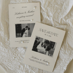 Convite Foto de Save the Date de Casamento no Tribunal de 