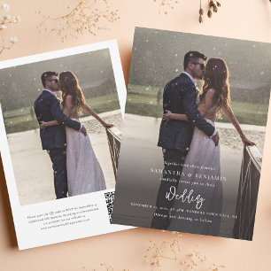 Convite Foto de Script Elegante - Todos em Um Casamento