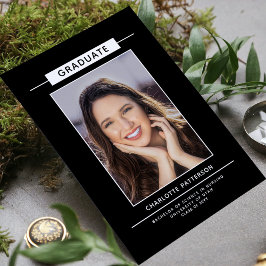 Convite Foto de Script Moderno Simples da festa de formatu