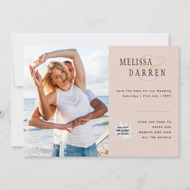 CONVITE FOTO DE TERRA LEVE CÓDIGO QR DATA DE SALVAMENTO (Frente)