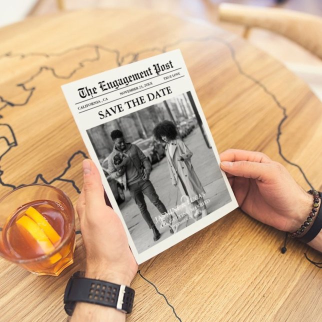 Convite Foto divertida exclusiva do jornal Salvar o Casame (Criador carregado)