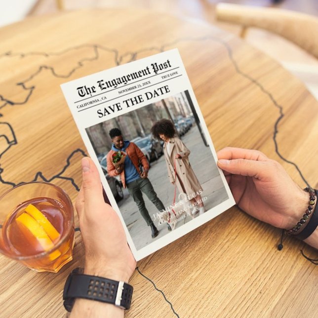 Convite Foto divertida exclusiva do jornal Salvar o Casame (Criador carregado)