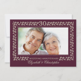 Convite Foto do 30º Aniversário de Casamento