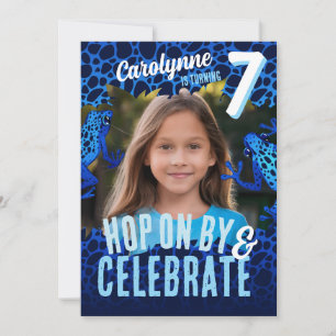 Convite Foto do 7 de aniversário da floresta tropical Conv