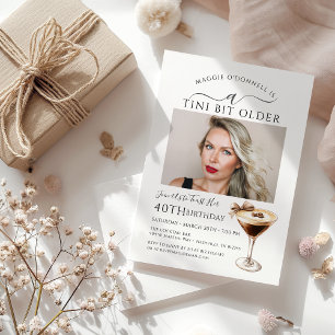 Convite Foto do aniversário de 40 anos Espresso Martini