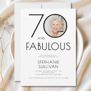 Convite Foto do aniversário de 70 anos 'Setenta e Fabuloso