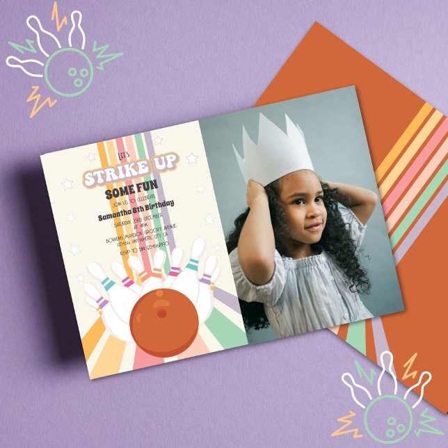 Convite Foto do Aniversário de criança da Boliche Retroati (Criador carregado)