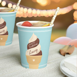 Convite Foto do Aniversário de criança do Sorvete de Choco