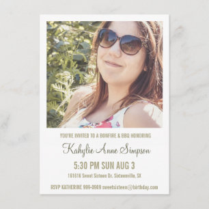 Convite Foto do ar livre doce 16 Festa de aniversário