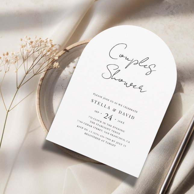 Convite Foto do Arco do Chá de Casais Boho Budget (Criador carregado)