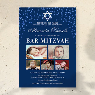 Convite Foto do Bar Mitzvah do Blue Boys