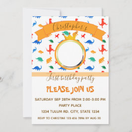 Convite Foto do bebê da festa do aniversário de criança Di