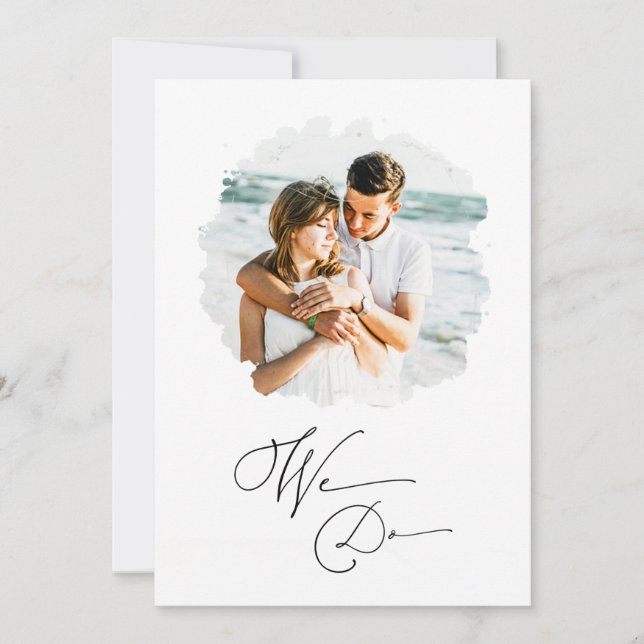 Convite *~* FOTO DO Casal de Artsy RSVP + QR AR AR6 Casame (Frente)