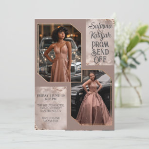 Convite Foto do Casal de Envio Personalizado do Baile de f