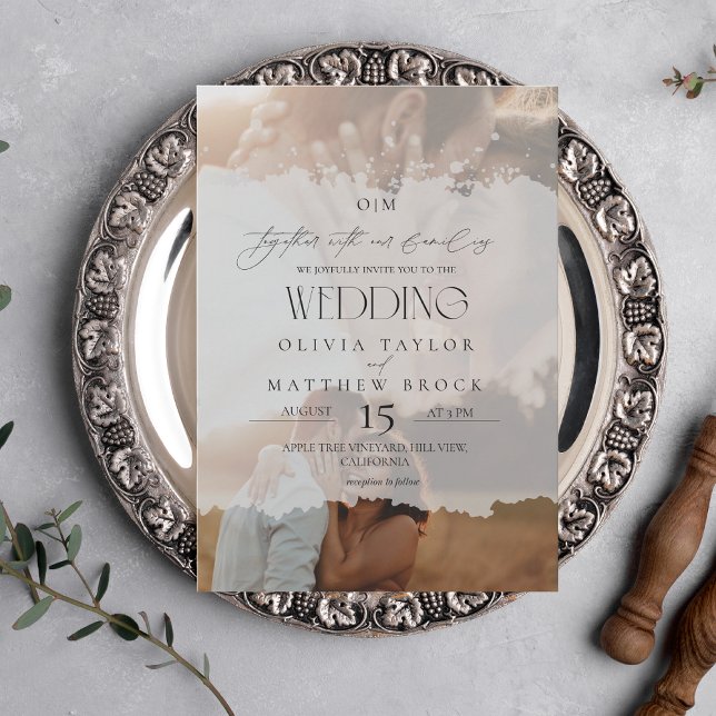 Convite Foto do Casamento Elegante 2 (Criador carregado)