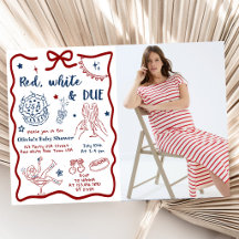 Foto do Chá de Bebê Patriótico Vermelho Branco & D
