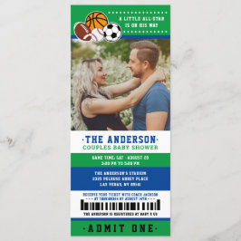 Convite Foto do Chá de Casais de tíquete Green All Star Sp