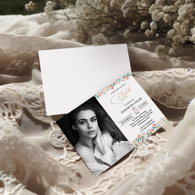 Convite Foto do Chá de panela de Flor Retroativo Custa (Criador carregado)