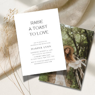Convite Foto do Chá de panela Toast to Love Rustic Boho