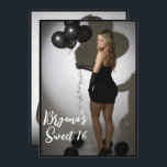 Convite Foto do cheio Frente e Trendy Modern Sweet 16<br><div class="desc">Personalize como quiser.</div>