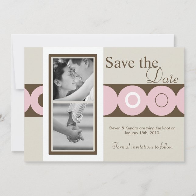 Convite Foto do círculo retrorreflector 5x7 Salve o aviso  (Frente)