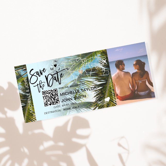 Convite Foto do Código QR Salvar a Data de Passagem Boardi (Criador carregado)