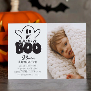Convite Foto Do Fantasma Da Boo Aniversário