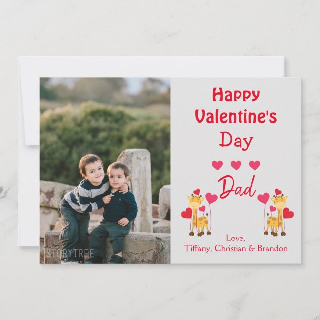 Convite Foto do feliz dia de os namorados Safari (Frente)