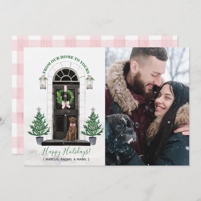 Convite Foto do feriado de labrador retriever do (Frente/Verso)