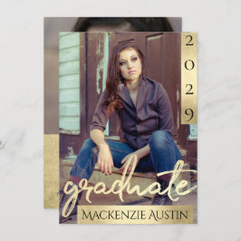 Convite Foto do formando 2 | Formando Elegante de Script D