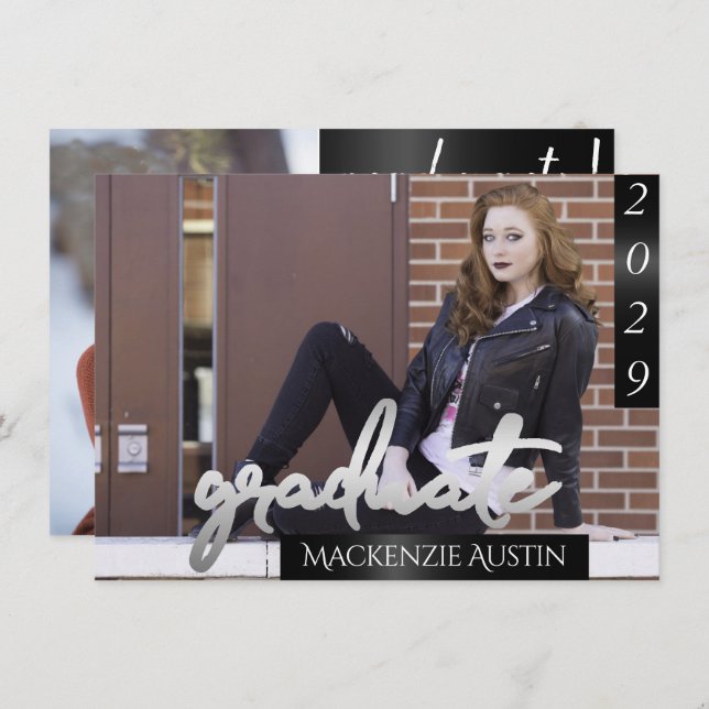 Convite Foto do formando 2 | Manutenção Simples de Script  (Frente/Verso)