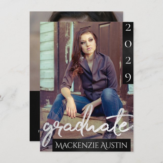 Convite Foto do formando 2 | Manutenção Simples de Script  (Frente/Verso)