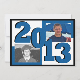 Convite Foto do Formando Blue Block 2013