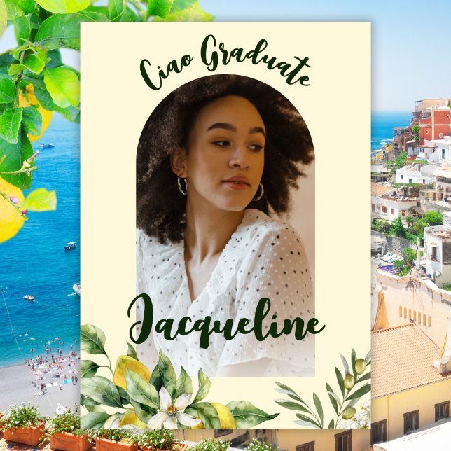 Convite Foto do Formando Retro Ciao Italiano 2024 em Arco  (Criador carregado)