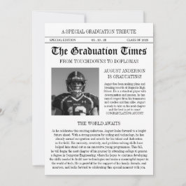 Convite Foto do Jornal do Jogador de Futebol Moderno na Fo