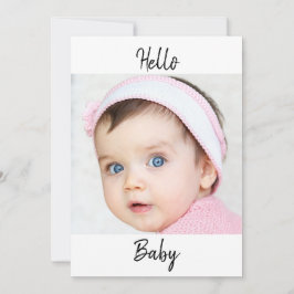 Convite Foto do lançamento do bebê x2 Moderno