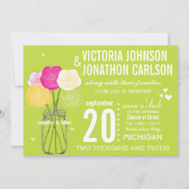 Convite Foto do limão Ranunculus Rosa ModernTipografia