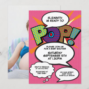 Convite Foto do livro de histórias em quadrinhos do Chá de