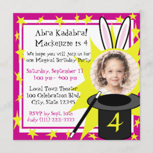 Convite Foto do Magic Me