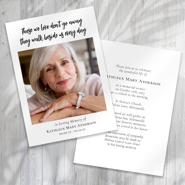 Convite Foto do Memorial Funeral Celebração da Vida (Criador carregado)