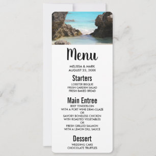 Convite Foto do Menu Costeiro e Marítimo da Ilha Tropical