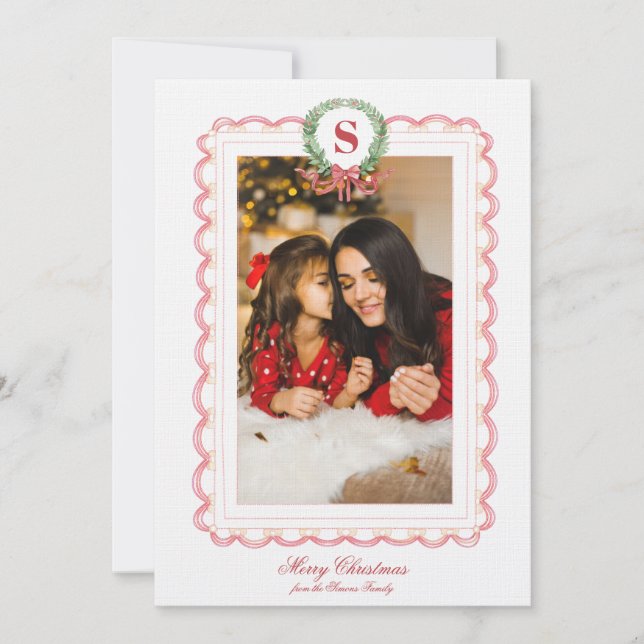 Convite Foto do Monograma da Terra do Natal do Grande Milê (Frente)