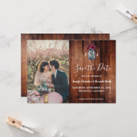 Foto do monograma de madeira Rústica Mason jar Sal